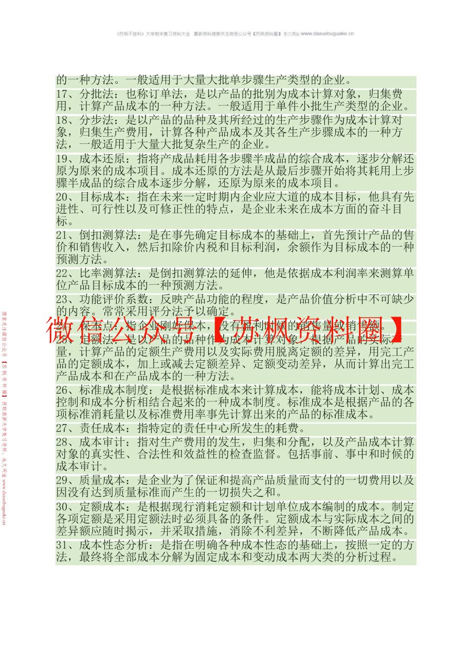成本管理